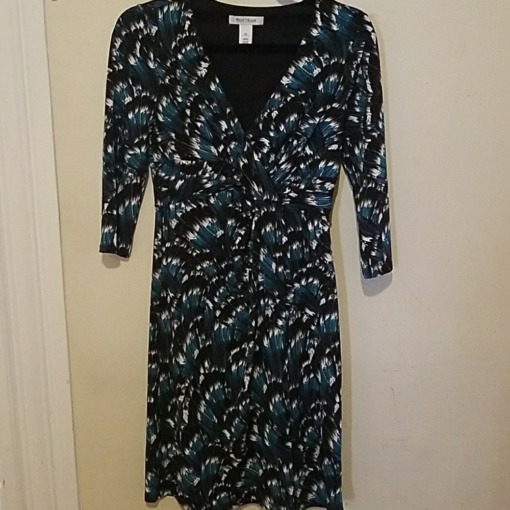 WHBM xs wrap knot dress